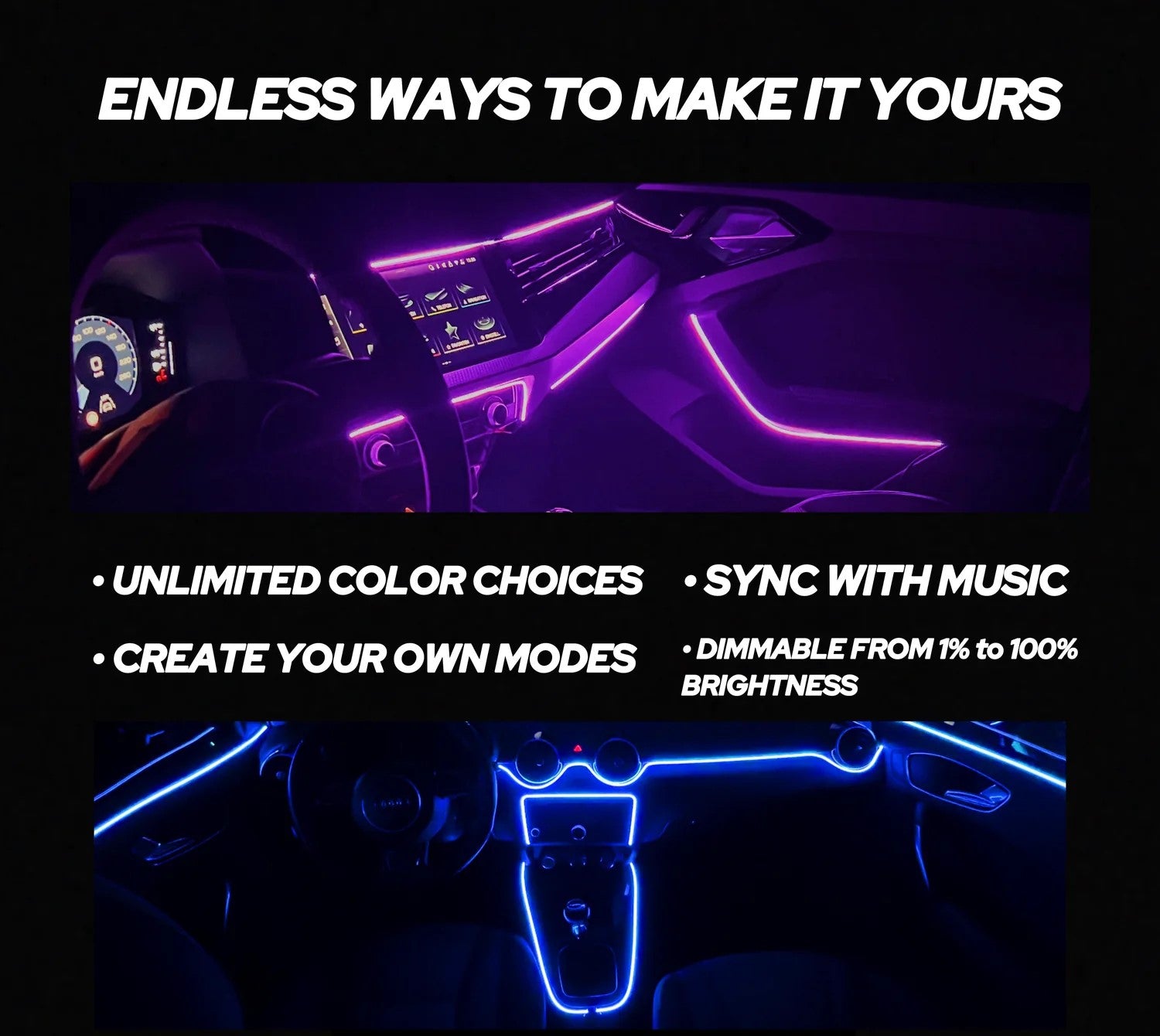 Ambient Lightning Bluetooth (110cm/43 inches each strip)